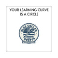 Square Sticker — "Your Learning Curve Is A Circle" Blue Collar Quotes Laptop Decal